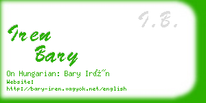 iren bary business card